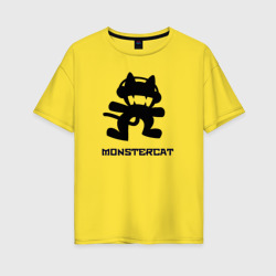 Женская футболка хлопок Oversize Monstercat