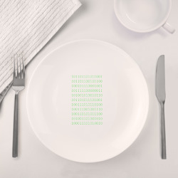 Набор: тарелка + кружка Двоичный код - фото 2