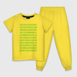 Детская пижама хлопок Двоичный код