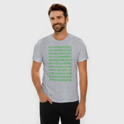 Мужская футболка хлопок Slim Двоичный код - фото 2