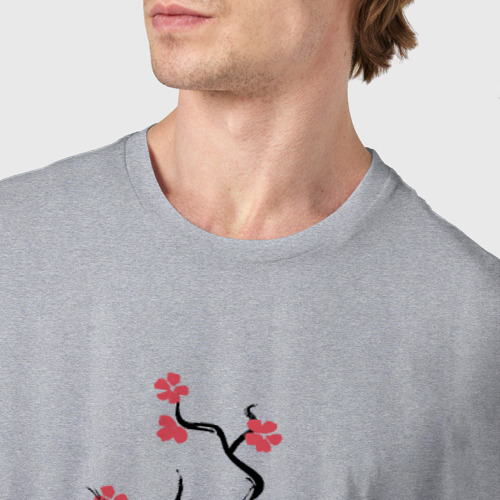 Мужская футболка хлопок Весна. Любовь, цвет меланж - фото 6
