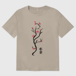 Женская футболка хлопок Oversize Весна. Любовь