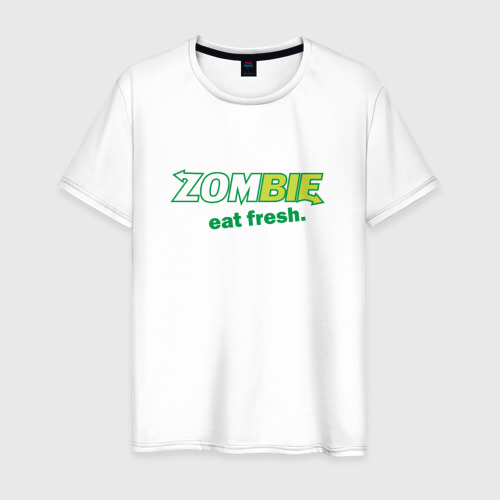 Мужская футболка хлопок Zombie - eat fresh