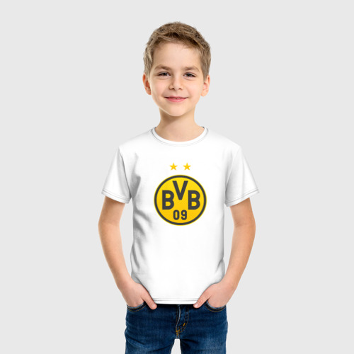 Детская футболка хлопок Borussia Dortmund, цвет белый - фото 3