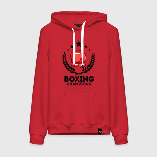 Женская толстовка хлопок Boxing champions, цвет красный