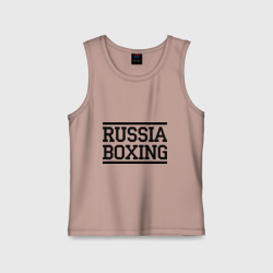 Детская майка хлопок Russia boxing