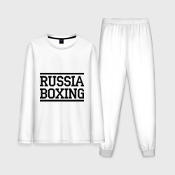 Мужская пижама с лонгсливом хлопок Russia boxing