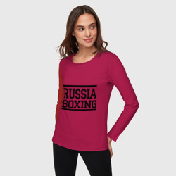 Женский лонгслив хлопок Russia boxing - фото 2