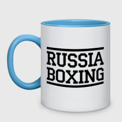 Кружка двухцветная Russia boxing