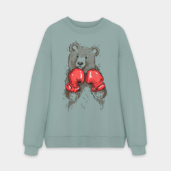 Мужской свитшот oversize без начеса хлопок Russia boxing