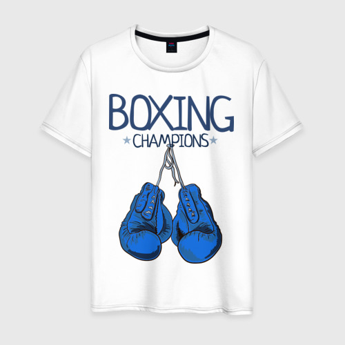 Мужская футболка хлопок Boxing champions, цвет белый