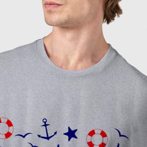 Мужская футболка хлопок Крым, цвет меланж - фото 6