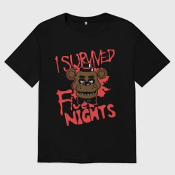 Мужская футболка хлопок Oversize Five Nights At Freddy's