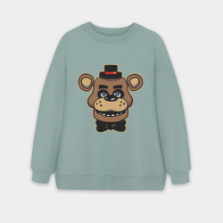 Женский свитшот oversize без начеса хлопок Five Nights At Freddy's