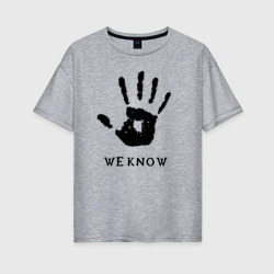 Женская футболка хлопок Oversize We know