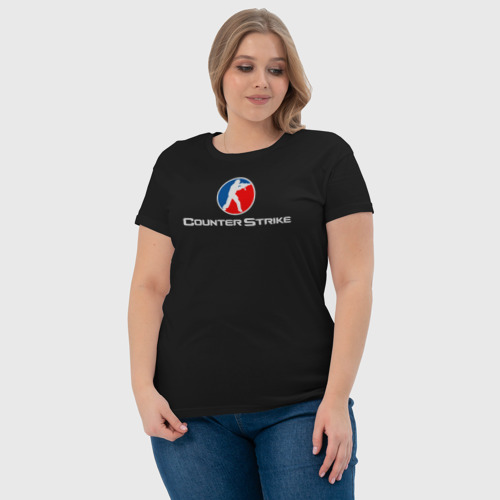 Женская футболка хлопок Counter Strike, цвет черный - фото 6