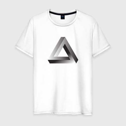 Мужская футболка хлопок Треугольник Пенроуза, цвет белый
