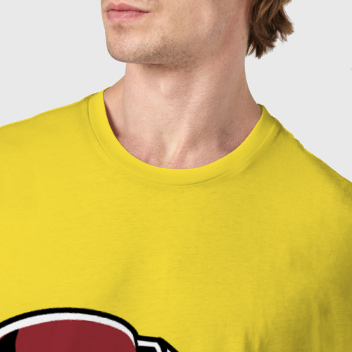 Мужская футболка хлопок Worms, цвет желтый - фото 6