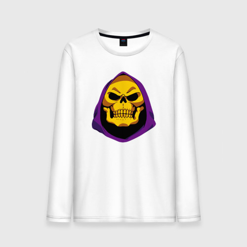 Мужской лонгслив хлопок Skeletor, цвет белый