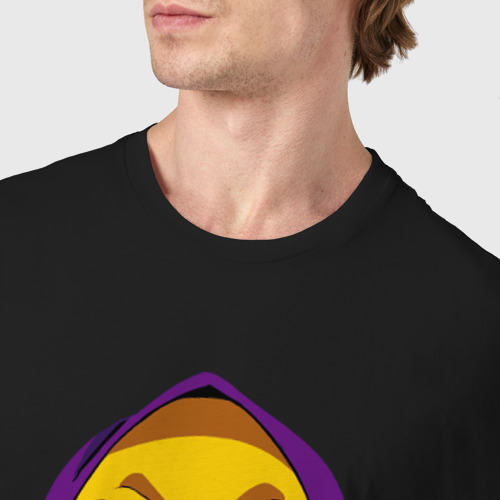 Мужская футболка хлопок Skeletor, цвет черный - фото 6