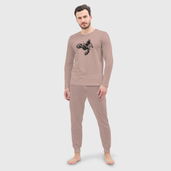Мужская пижама с лонгсливом хлопок Мотокросс - фото 2