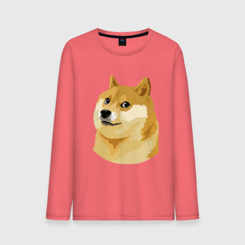 Мужской лонгслив хлопок Doge, цвет коралловый