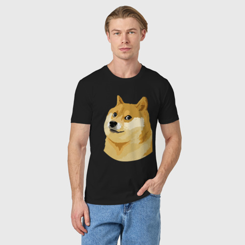 Мужская футболка хлопок Doge, цвет черный - фото 3