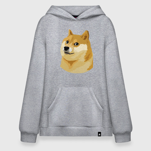 Худи SuperOversize хлопок Doge, цвет меланж