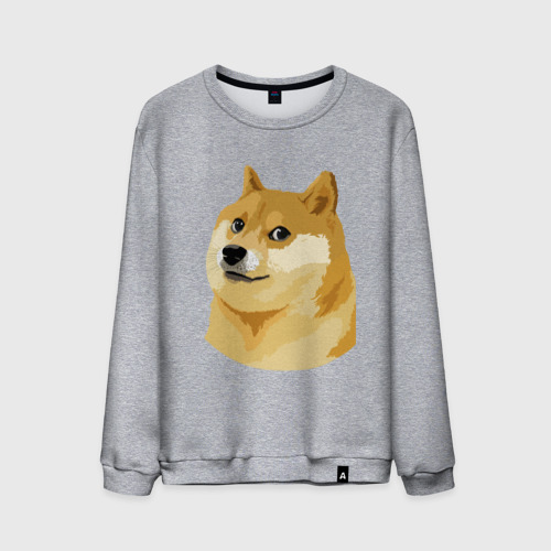 Мужской свитшот хлопок Doge, цвет меланж