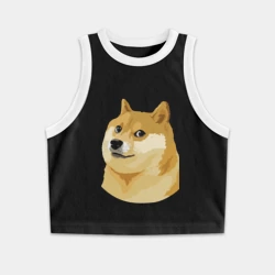 Женская укороченная майка-топ хлопок Doge