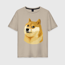 Женская футболка хлопок Oversize Doge