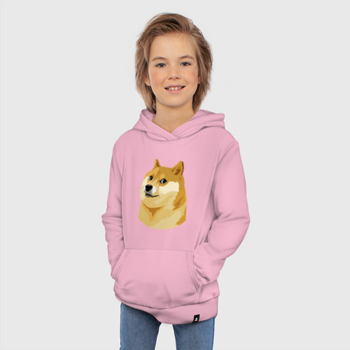 Детская толстовка хлопок Doge, цвет светло-розовый - фото 5