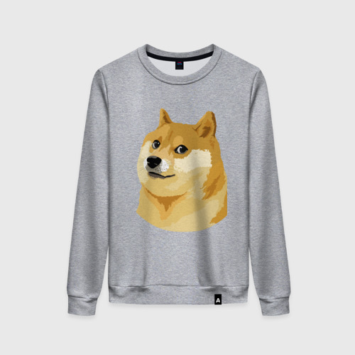 Женский свитшот хлопок Doge, цвет меланж