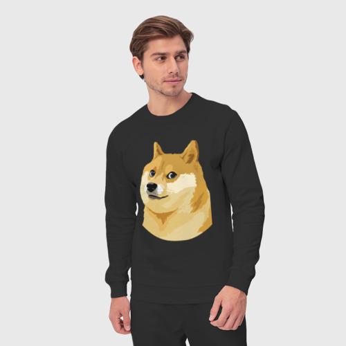 Мужской костюм хлопок Doge, цвет черный - фото 5