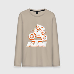 Мужской лонгслив хлопок KTM белый