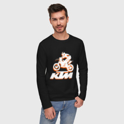 Мужской лонгслив хлопок KTM белый - фото 2