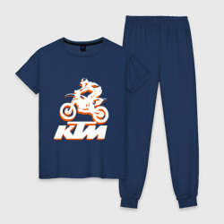 Женская пижама хлопок KTM белый