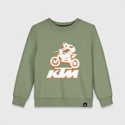 Детский свитшот хлопок KTM белый