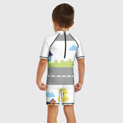 Детский купальный костюм 3D Дорога домой на спине - фото 2