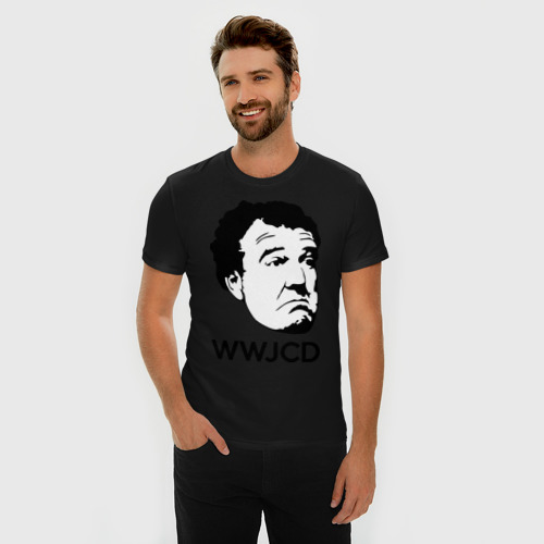 Мужская футболка хлопок Slim Джереми Кларксон, цвет черный - фото 3