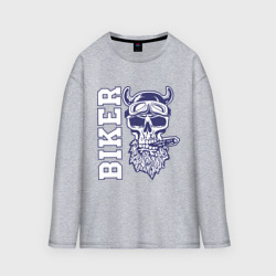 Мужской лонгслив oversize хлопок Biker