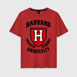 Женская футболка хлопок Oversize Гарвард