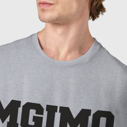 Мужская футболка хлопок МГИМО, цвет меланж - фото 6