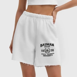 Женские шорты oversize футер хлопок Университет Баумана - фото 2