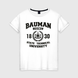 Женская футболка хлопок Университет Баумана