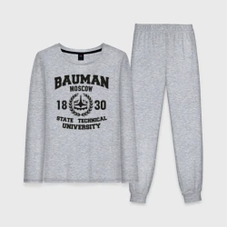 Женская пижама с лонгсливом хлопок Университет Баумана