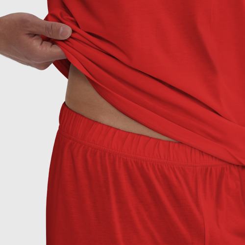 Мужская пижама хлопок Университет Баумана, цвет красный - фото 6