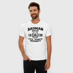 Мужская футболка хлопок Slim Университет Баумана - фото 2
