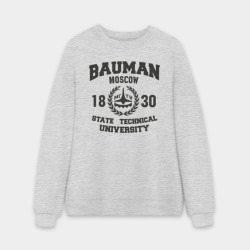 Мужской свитшот oversize без начеса хлопок Университет Баумана