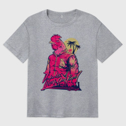 Женская футболка хлопок Oversize Hotline Miami